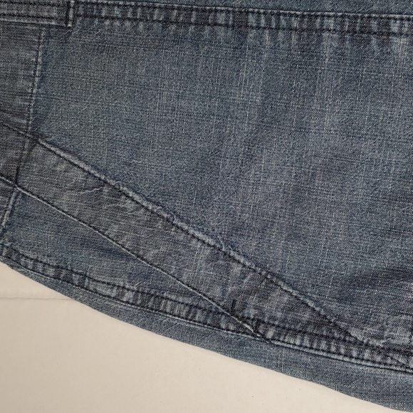 Loft Denim Shorts  Roll Up Hem Mid Mid Rise 100% Cotton Women 6 - Picture 6 of 9